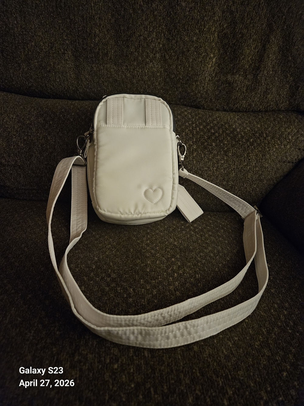 lug White Quilted Crossbody Bag - Picture 2 of 3